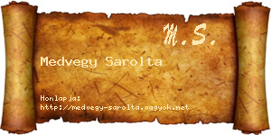 Medvegy Sarolta névjegykártya