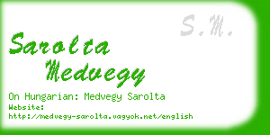 sarolta medvegy business card